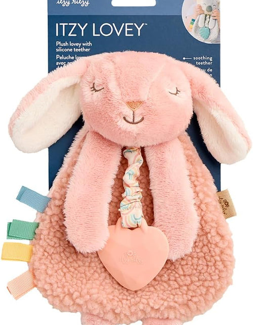 Load image into Gallery viewer, - Itzy Lovey Including Teether, Textured Ribbons &amp; Dangle Arms; Features Crinkle Sound, Sherpa Fabric and Minky Plush; Bunny
